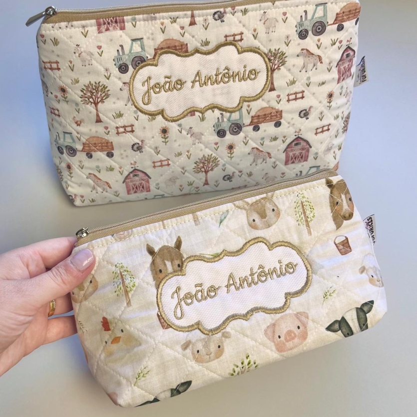 Necessaire P - com nome composto (2 nomes) (+R$18,00)